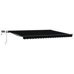 Store rétractable manuel vidaXL avec LED Noir 400x350 cm