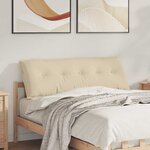 vidaXL Coussin de Dos Crème 140 x 19 x 50 cm tissu