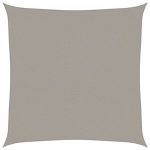 vidaXL Voile d'ombrage 160 g/m² carré gris clair 5x5 m PEHD