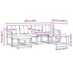 vidaXL Ensemble de canapés d'extérieur 6 pc Blanc et gris clair
