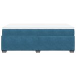 vidaXL Sommier à lattes de lit et matelas bleu foncé 120x190cm velours
