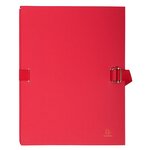 Chemise Dos Extensible Papier 24x32cm - Filmée Par 5 - Rouge - X 25 - Exacompta