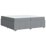 vidaXL Cadre de lit avec matelas Gris clair 200 x 200 cm tissu