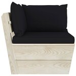 vidaXL Salon de jardin palette 6 Pièces avec coussins Épicéa imprégné