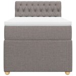 vidaXL Sommier à lattes de lit avec matelas Taupe 100x200 cm Tissu