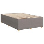 vidaXL Sommier à lattes de lit avec matelas Taupe 120x200 cm Tissu