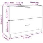 vidaXL Armoire d'évier sonoma gris 78x37x59 cm bois d'ingénierie
