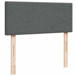 vidaXL Sommier à lattes de lit avec matelas gris foncé 120x190cm tissu