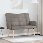 vidaXL Sofa 2 places Taupe 115 x 61 x 87 cm Tissu