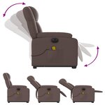 vidaXL Fauteuil inclinable de massage électrique marron similicuir