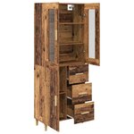 vidaXL Haut Armoire Bois Ancien 69 5 x 34 x 180 cm Bois d'ingénierie