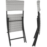 Tectake Salon de jardin TREVI 2 personnes - gris clair