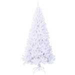 vidaXL Arbre de Noël artificiel avec branches épaisses blanc 240cm PVC