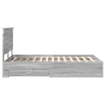 vidaXL Cadre de lit Gris Sonoma 120 x 190 cm Bois d'ingénierie