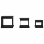 vidaXL Table basse 3 Pièces Chêne noir Bois d'ingénierie