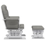 vidaXL Chaise berçante avec repose-pied Gris clair Tissu