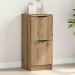 vidaXL Buffet chêne artisanal 30x30x70 cm bois d'ingénierie