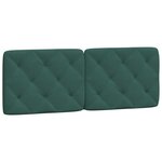 vidaXL Coussin de tête de lit vert foncé 140 cm velours