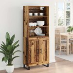 vidaXL Haut Armoire Bois ancien 69 5 x 34 x 180 cm Bois d'ingénierie