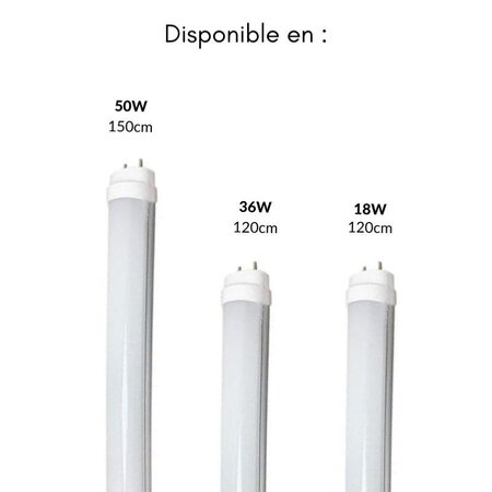 Tube néon led 120cm t8 36w - blanc neutre 4000k - 5500k - silamp - La Poste