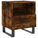 vidaXL Tables de chevet 2Pièces chêne fumé 40x35x47 5cm bois d’ingénierie