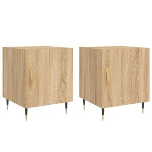 vidaXL Tables de chevet 2 Pièces chêne sonoma 40x40x50 cm bois ingénierie
