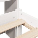 vidaXL Lit bibliothèque sans matelas blanc 200x200 cm bois pin massif