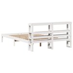 vidaXL Cadre de lit sans matelas blanc 140x190 cm bois de pin massif