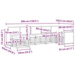 vidaXL Ensemble de canapé d'angle avec coussin 6 Pièces Naturel et Crème