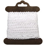 Ruban dentelle en coton Blanc 2 3 cm x 2 5 m