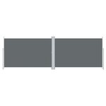 vidaXL Auvent latéral rétractable Anthracite 220x600 cm