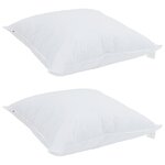 vidaXL Duvet d'hiver avec oreiller 3 Pièces Blanc 200 x 220 cm Microfibre