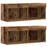 vidaXL Centre de divertissement 8 Pièces Bois ancien 40 x 28.5 x 40 cm