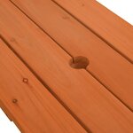 vidaXL Table de pique-nique pour 4 enfants avec trou de parasol sapin