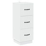 vidaXL Armoire à tiroirs Blanc 33 x 34 5 x 87 cm Bois d'ingénierie