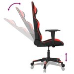 vidaXL Chaise de jeu de massage Noir et rouge Similicuir