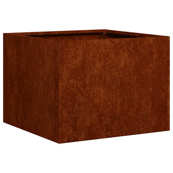 vidaXL Jardinière rouillé 40x40x30 cm acier inoxydable
