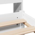 vidaXL Lit bibliothèque sans matelas blanc 150x200 cm bois pin massif