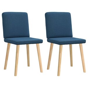 vidaXL Chaises à manger lot de 2 bleu tissu