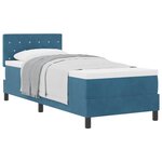 vidaXL Lit à ressorts avec matelas Bleu foncé 80 x 200 cm Velours