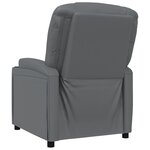 vidaXL Fauteuil inclinable Anthracite Similicuir
