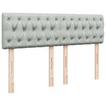 vidaXL Sommier à lattes de lit et matelas Gris clair 140x200cm Velours