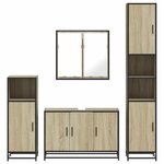 vidaXL Ensemble de meubles de salle de bain 4 Pièces chêne sonoma