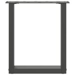 vidaXL Pieds de table basse en U 2 pièces Anthracite 38 x (42-43) cm Acier