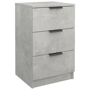 vidaXL Table de chevet Gris béton 40x36x65 cm