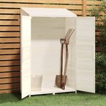 vidaXL Remise de jardin Blanc 102x52x174 5 cm Bois de sapin solide