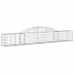 vidaXL Paniers à gabions arqués 13 Pièces 300x30x40/60 cm fer galvanisé