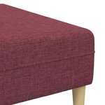 vidaXL Canapé avec coussin 3 Pièces Bordeaux tissu