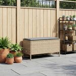 vidaXL Pouf de Jardin Beige et Gris clair 80 x 38 x 42 cm Rotin PE