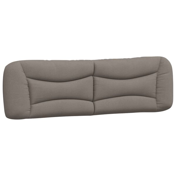 vidaXL Coussin de tête de lit Hvar taupe 180 cm tissu
